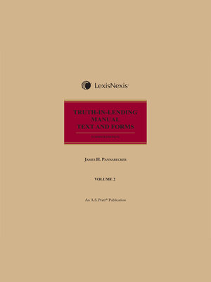 cover image of Truth-in-Lending Manual: Text and Forms